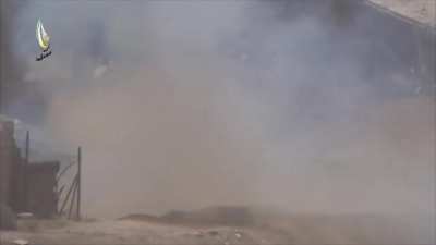Martyrs of Islam Brigade RPG team hunt a Syrian Army T-72 