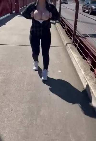 I love giving a show when i do a titty drop