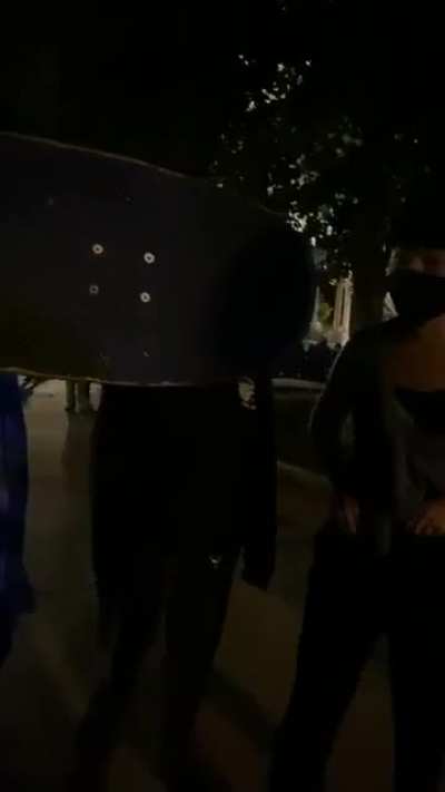 After attacking Chad Nesbitt, black bloc anarchists surround a WLOS13 reporter, harass her, and stop her from filming until one of them asks for her press credentials. Notice how they say 