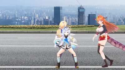 Coco, PPT and Aki do the Legendary Dance in 3D!