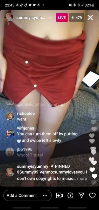 Taking her Bra off Live