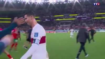 Cristiano Ronaldo In Tears After 0-1 Loss Against Morocco In The Quarter Finals Of The World Cup