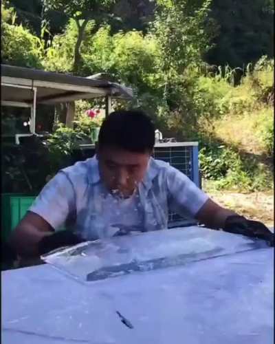 Making a masterpiece from ice