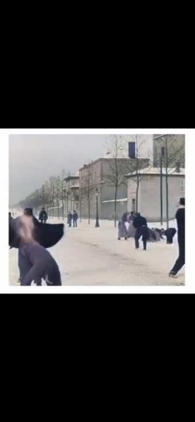 First Recorded Snowball Fight 1896 Revamped