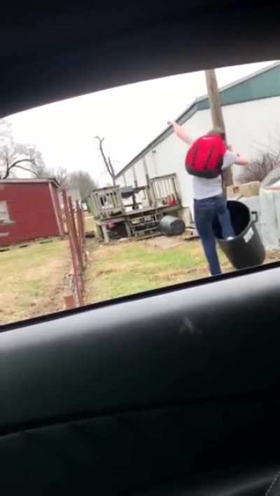 Man v. garbage