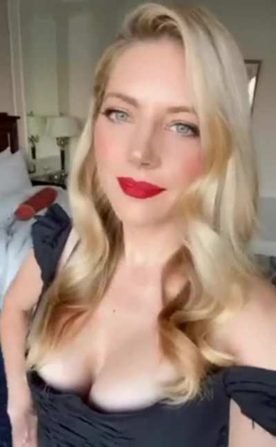 Katheryn Winnick is almost double my age but I would love to see her red lipstick marks on my dick as much as Olivia Rodrigo.