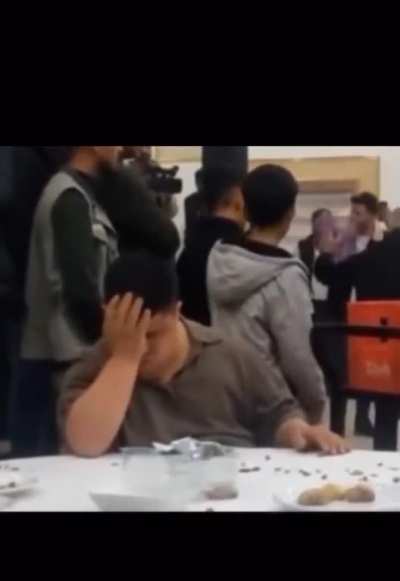 The joy on this guys face after getting his drinks back