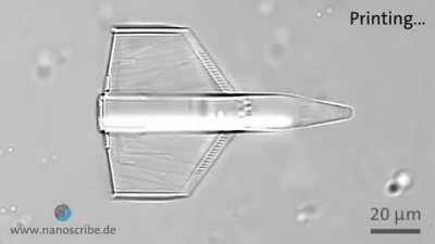 3D Microprinter Builds Spaceship Thinner Than A Human Hair In 50 Seconds⁠
