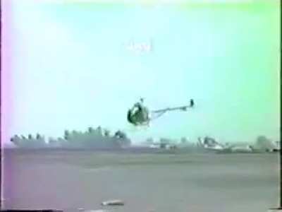 Idiot crashes helicopter on first flight
