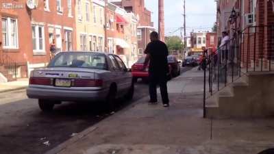 Man forgot keys in his car. Ends up knocking himself out.