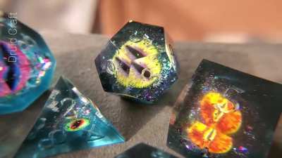 The hour approaches when all eyes shall be opened. 👁 Uninked dice set. More details in comments. [Art]
