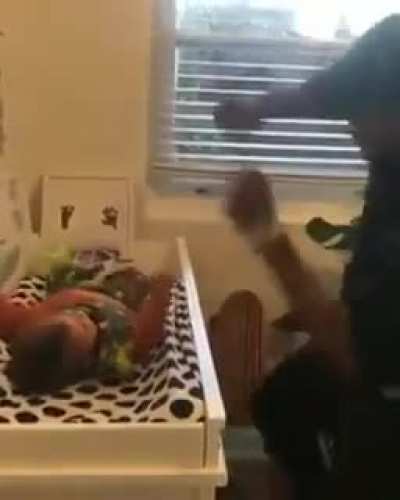 Father and child in sync
