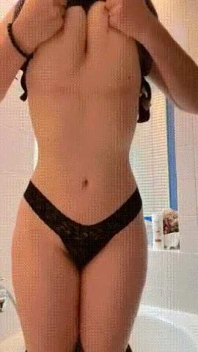 Dropping my huge tits (OC)