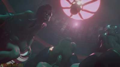 Sombra, Pharah, Symmetra Group Sex (Poli<wbr>shed-<wbr>Jade-<wbr>Bell) [Overwatch]