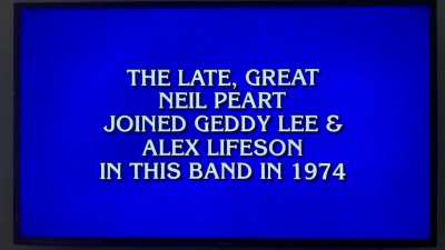 Rush Jeopardy question video. Since you were asking... I went back and grabbed it. Enjoy