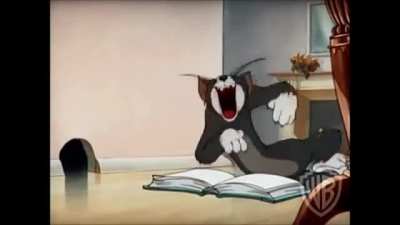 Mi pana Tom leyendo el libro de los derechos de la mujer