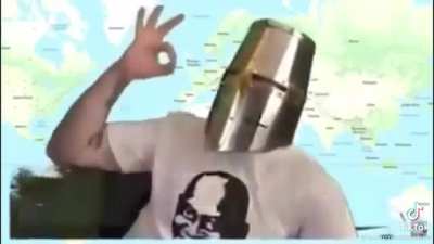 he has the helmet