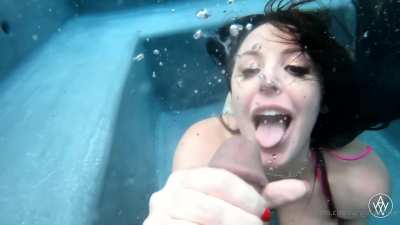 Underwater cumshot