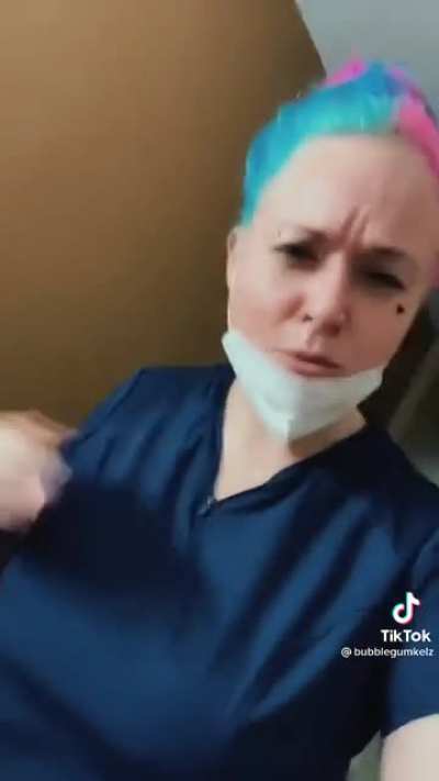 Knee-slapper. Apparently made a Go Fund Me since the nursing board reports started.