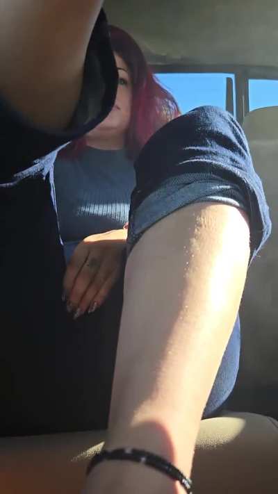 When throwing your stinky socks at your Uber driver turns into him sulking on your toes after eating all that socks lint 😍