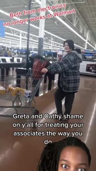Fed up Walmart employee goes off