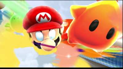 I’m not sure if this counts, but this is how my Super Mario Galaxy 2 copy boots with an emulator.