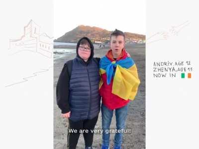 Little Ukranians thank big Nation with big hearts hosting them during this difficult time.