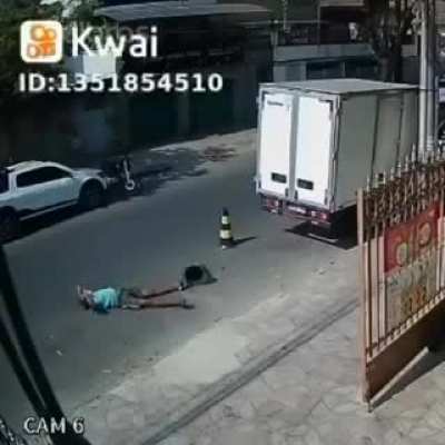 Fighting traffic cone