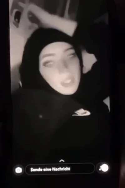 Hijabi shows off her fat ass