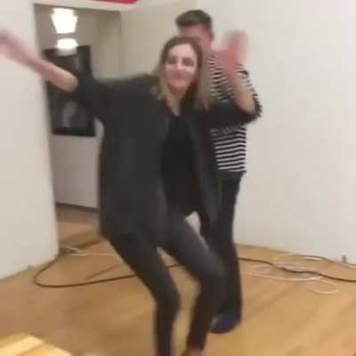 HMC as I pull off some weird dance moves.