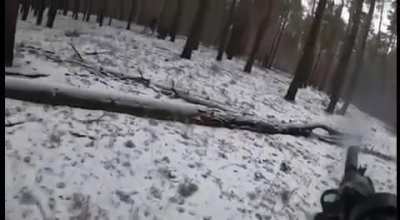 UA SSO in a Forest Firefight near Kreminna, January 2023.