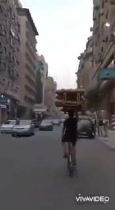 Bread bike delivery, one take.