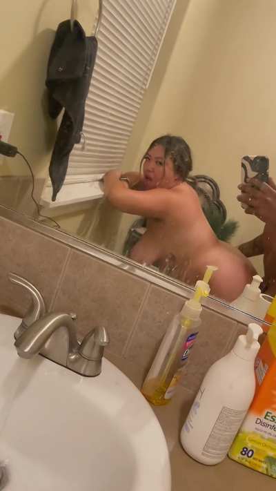 My wifey getting herself blacked