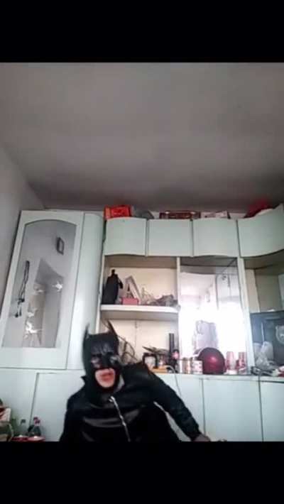 If he got lucky, his vocal cords got burnt and now he even SOUNDS like Batman!!