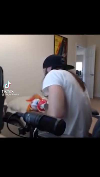 Charlie hits himself in the nuts