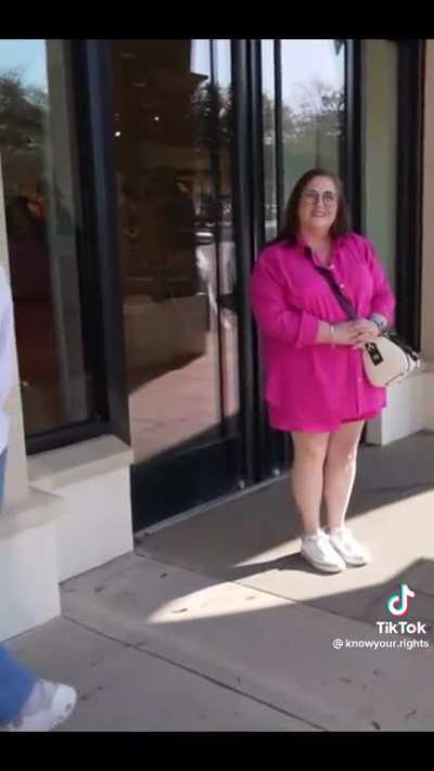 To get someone arrested for video taping on a public sidewalk