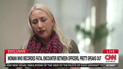 The woman who recorded Alex Pretti’s shooting told Anderson Cooper that she has not yet been contacted by any federal authorities involved in the investigation.
