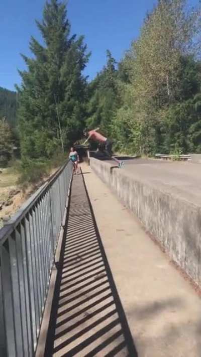 WCGW doing parkour into a river