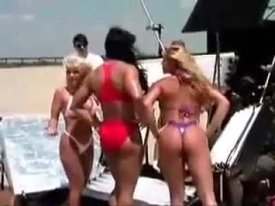 Trish Stratus purple thong