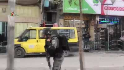 IDF soldier hit with molotov straight to the neck.