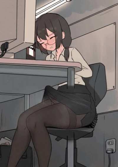 She tried to hold it but her clothes are too tight