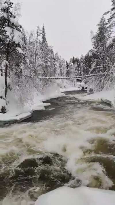 Winter river sounds