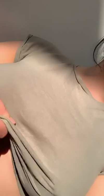 Getting some sun on my huge titties 😏☀️ [OC]