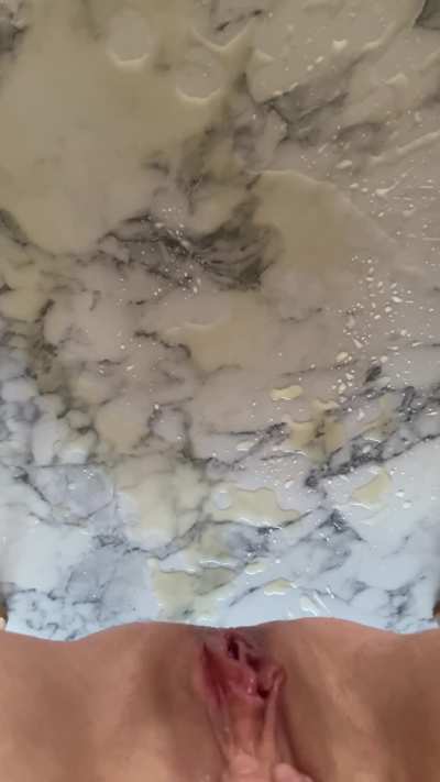 making a mess on my kitchen island…