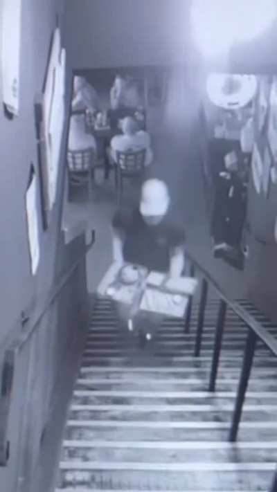 To run food upstairs 