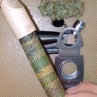 Preparing a cannabis leaf “cannagar” for a sesh