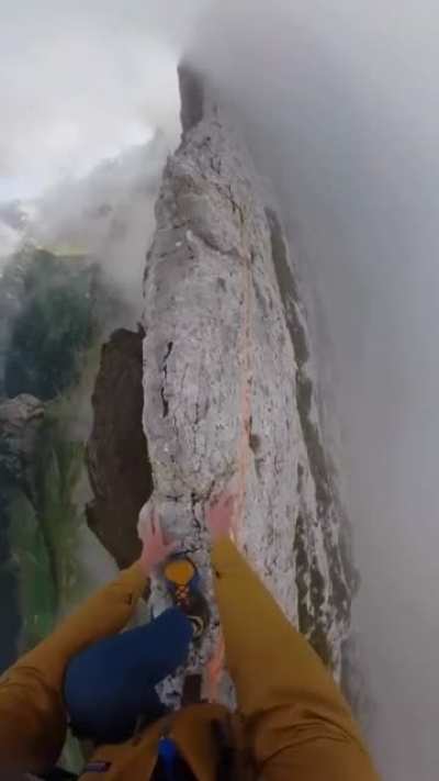 May be the most dangerous hike in the world: Italian alps.