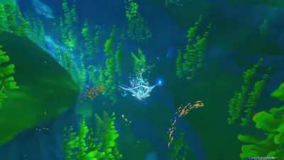 More Vodyanitsa (Mermaid form) swimming in Fontaine showcase via Kuroo