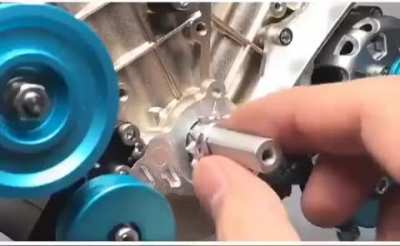 Assembling a model V8 engine