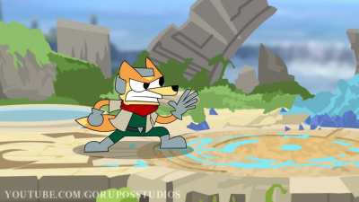 Steve sh*tas VS Fox (Minecraft Steve in Smash)  